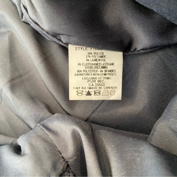 Iris Setlakwe dress trousers pants blue pinstripes wool blend flattering size 10 - Picture 9 of 12